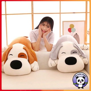 Gấu bông chú chó nằm mắt híp 65cm đáng yêu nghộ nghĩnh