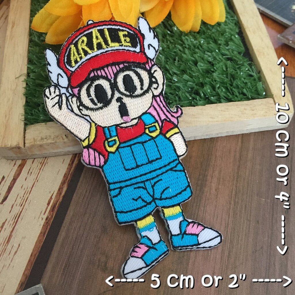 Arale Iron-on Patch Thêu Iron-on Ban Đính Kèm Một Túi Mũ Phim Sắt Trên Áo Khoác