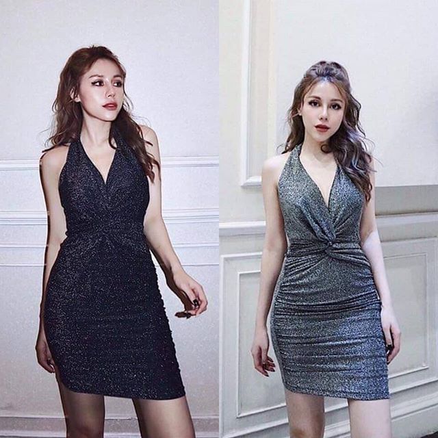 ĐẦM BODY NHŨ CỔ YẾM