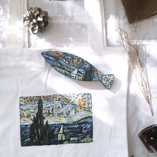 Túi tote Van Gogh kèm cá gỗ