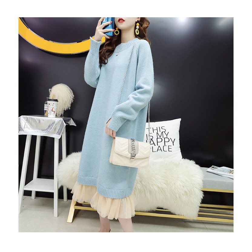 Váy Len Suông Dài Tay Nữ Hàng Quảng Châu Đẹp | BigBuy360 - bigbuy360.vn