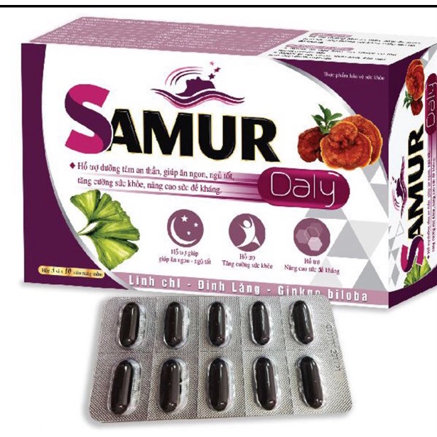 ✅ Viên ngủ ngon Daly Samur viên ăn ngủ ngon, dưỡng tâm an thần, giảm suy nhược cơ thể, thần kinh