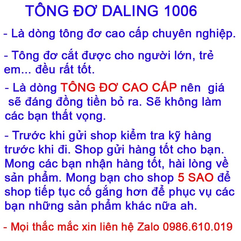 Tông đơ cắt tóc cao cấp công suất 12w, Tăng đơ cắt tóc gia đình chuyên nghiệp DALING 1006, Tặng thêm 1 pin dự phòng