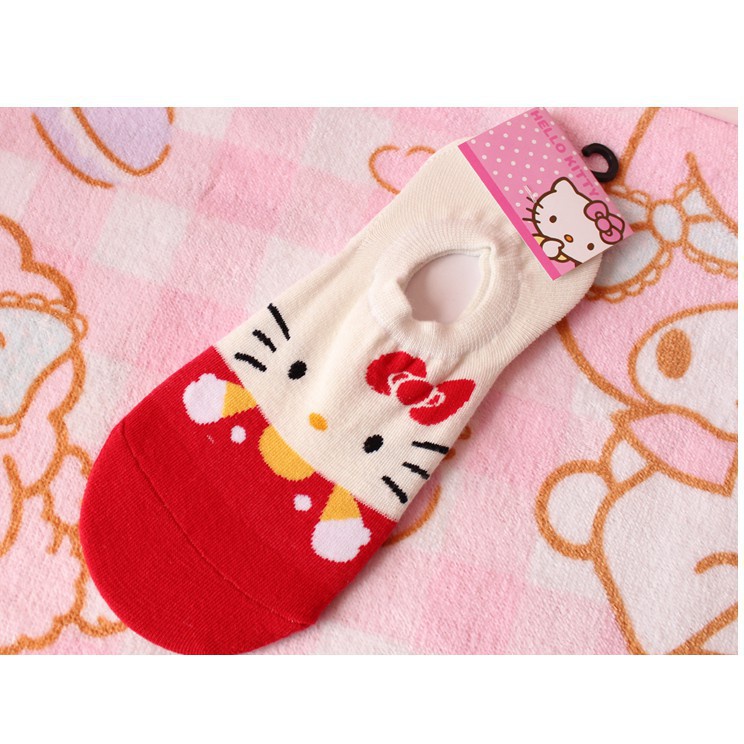 Hello kitty Đôi Tất cotton Hình Mèo kitty Xinh Xắn Cho Bé Gái