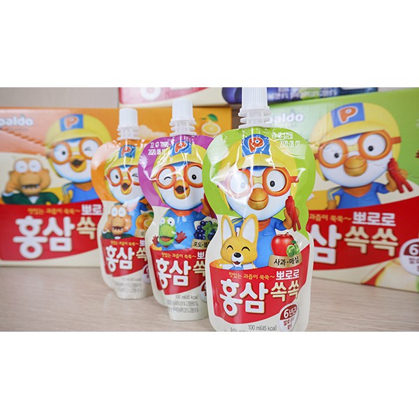 Nước trái cây Paldo Pororo gói 100ml (3 vị)