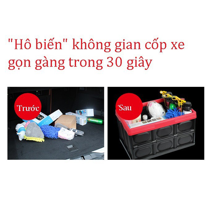 Thùng đựng đồ gấp gọn cốp xe LOẠI 1 bán riêng LỚP LÓT CHỨA NƯỚC 30 lít 55 lít đa năng