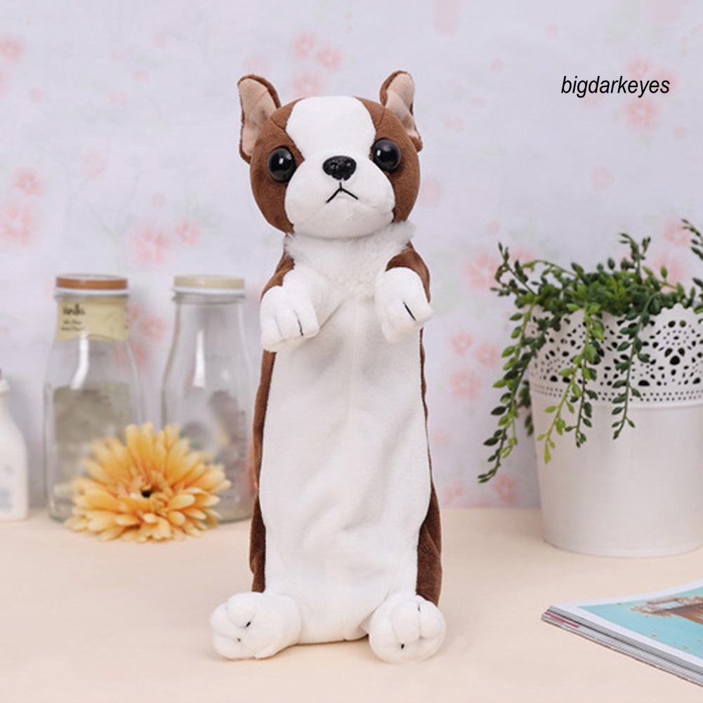 Nyt- Túi Đựng Bút / Đồ Trang Điểm Hình Chú Chó Hoạt Hình 3D Bằng Lông Nhung