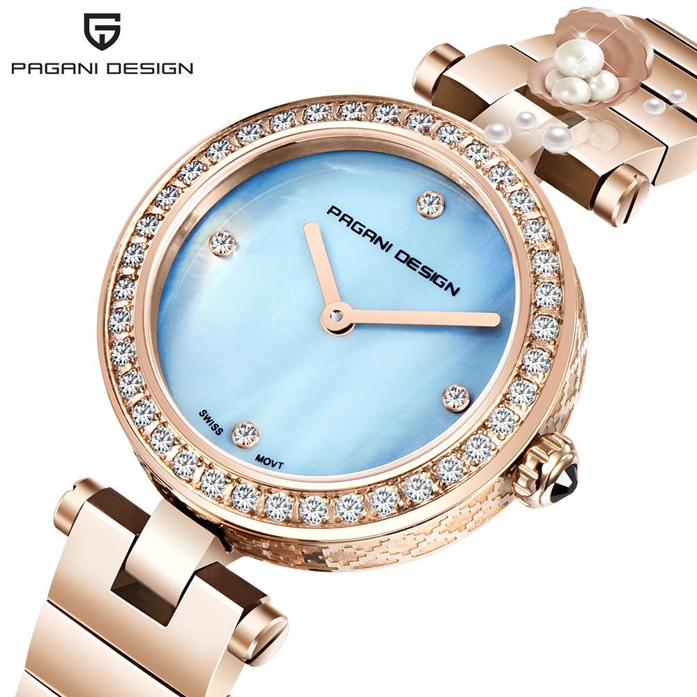 ✉Đồng hồ Borgani watch nữ quartz nữ Swiss movement Thép thắt lưng rung sonic boom chống thấm nước thời trang đồng hồ nữ