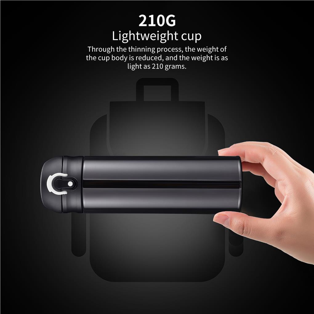 Bình Nước Giữ Nhiệt Bằng Thép Không Gỉ Có Nắp Đậy Tiện Dụng Mang Theo Du Lịch