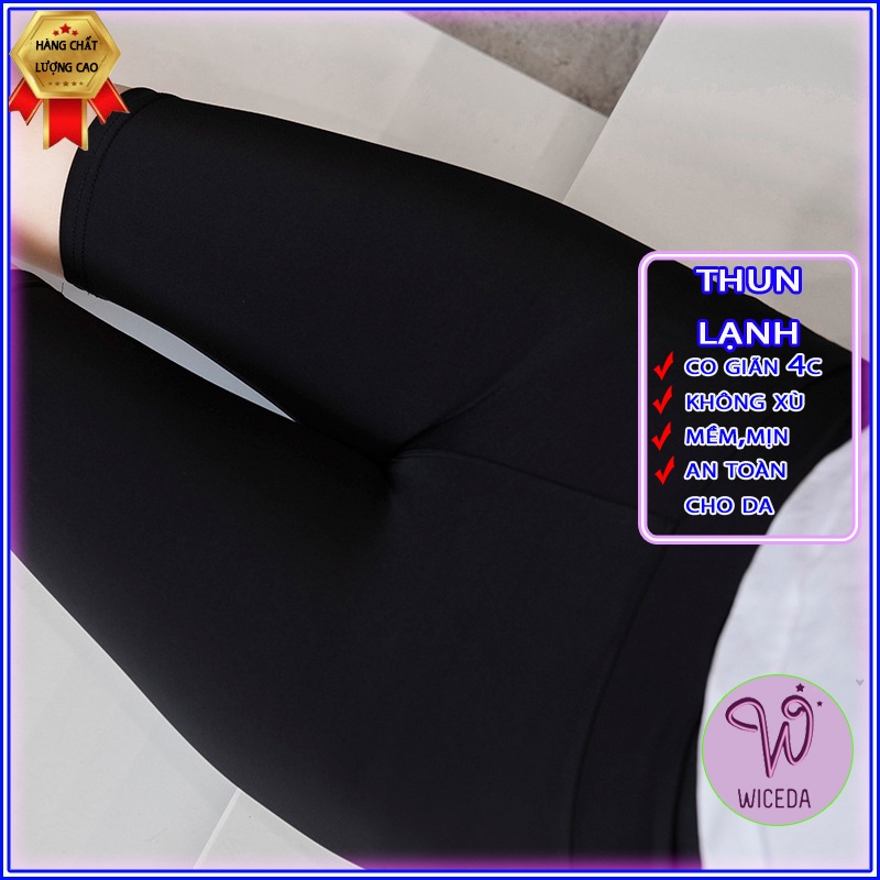 Quần legging lửng ôm body cạp cao , quần ngố tập yoga gym mặc nhà chất thun lạnh co giãn Wiceda180