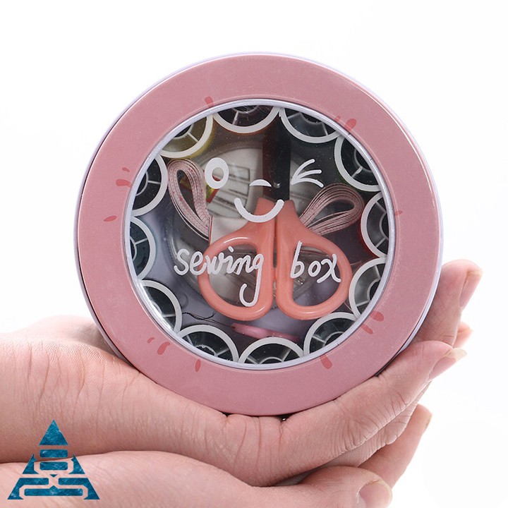 [llethuynga] .. Hộp kim chỉ khâu vá mini dáng tròn dễ thương sewing box sỉ