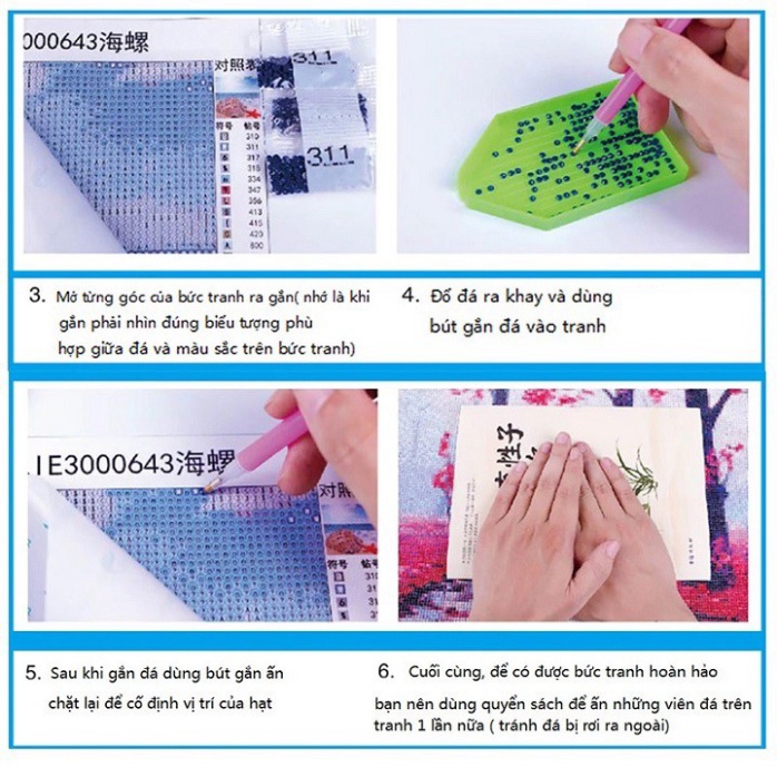 Tranh đính đá gia đình KT:75x42cm. Tranh gắn đá chưa gắn.