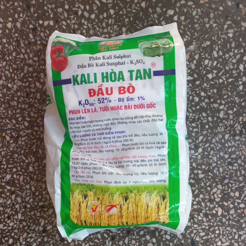 Phân Đầu Bò Kali Sunphat Kali Hoà Tan 1kg