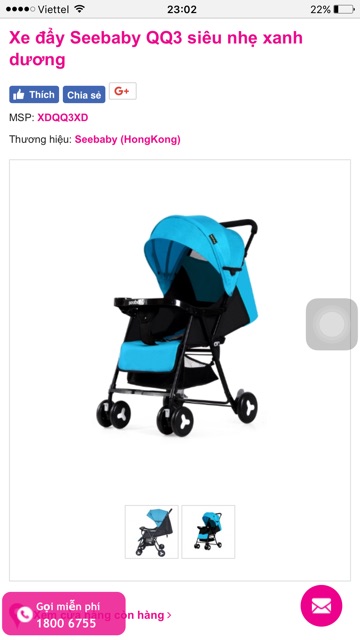 Xe đẩy lseebaby QQ3