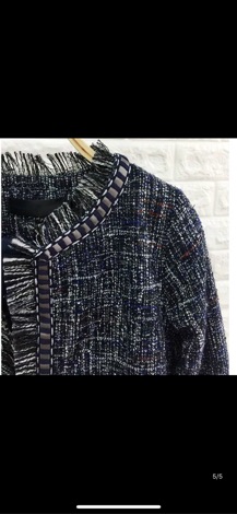 Áo dạ tweed xanh
