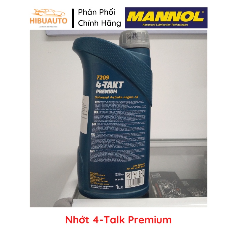 Nhớt MANNOL 4-Talk Premium 7209 1L - Hàng Nhập Khẩu Chính Hãng Từ Đức
