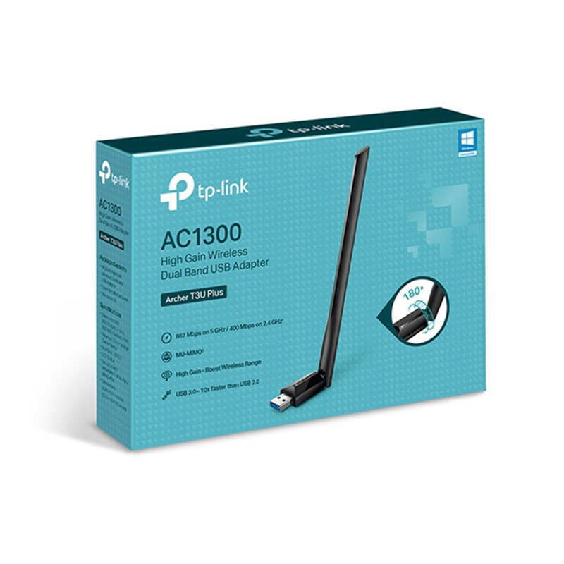 BỘ THU WIFI TP-LINK Archer T3U Plus AC1300 – Băng Tần Kép – Card mạng không dây giao hàng nhanh, bảo hành chính hãng
