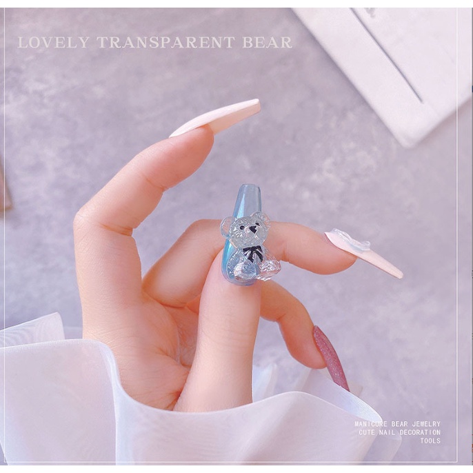 Charm gấu đính móng siêu xinh dành cho Nail