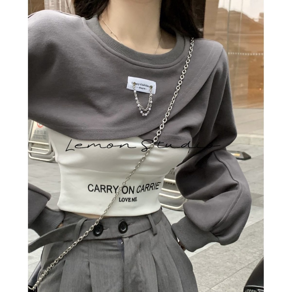 Lemon studio Áo Thun Ba Lỗ Vải cotton Thời Trang Dành Cho Nữ 10092