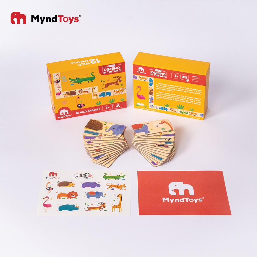Đồ Chơi Giáo Dục Myndtoys Boardgame Domino - In The Wild Dành Cho Các Bé Trên 3 Tuổi