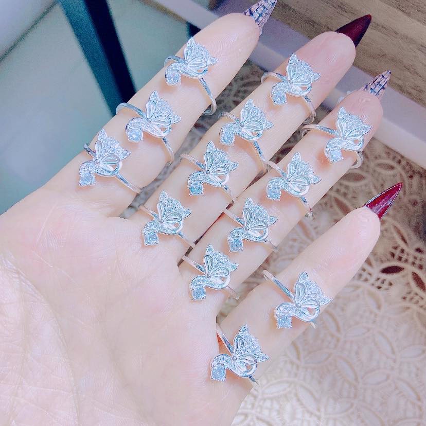 Nhẫn hồ ly , cải thiện tình duyêN TÀI LỘC , BẠC 925 - TÂN BẠC STORE