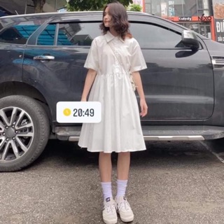 Đầm babydoll trắng cute phô mai que❤️❤️❤️❤️❤️❤️❤️