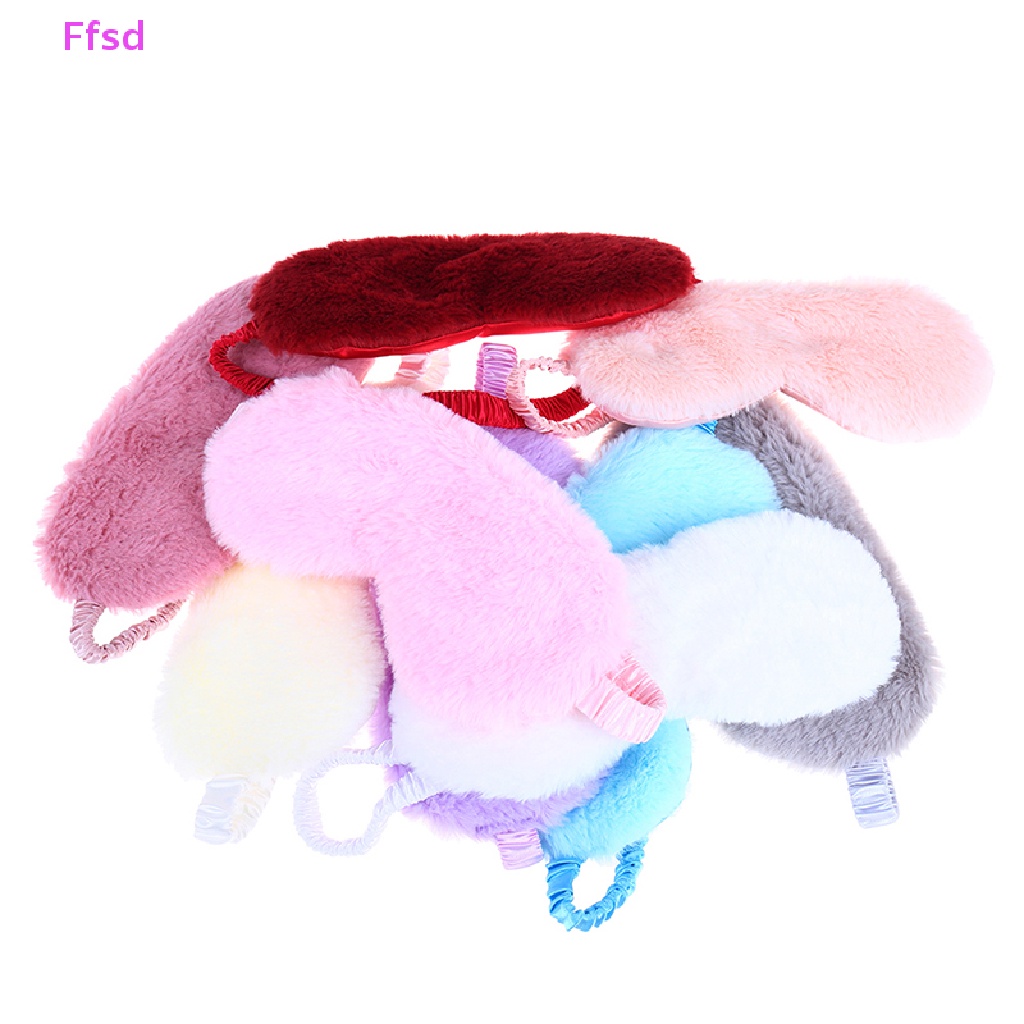 {Ffsd} Mặt Nạ Che Mắt Ngủ Phủ Lông Mềm Mại Họa Tiết Hoạt Hình Dễ Thương Dùng Khi Đi Du Lịch * Bán Chạy