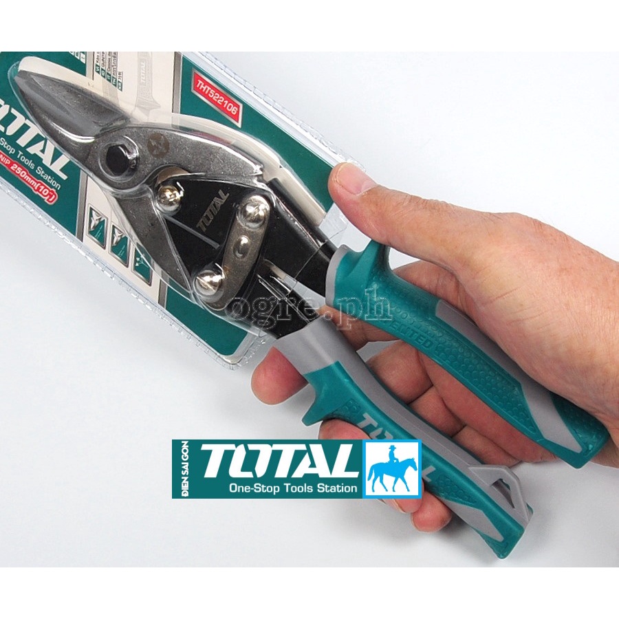 Total Kéo cắt tôn tole mũi thẳng 10inch 250mm Aviation Snip THT522106