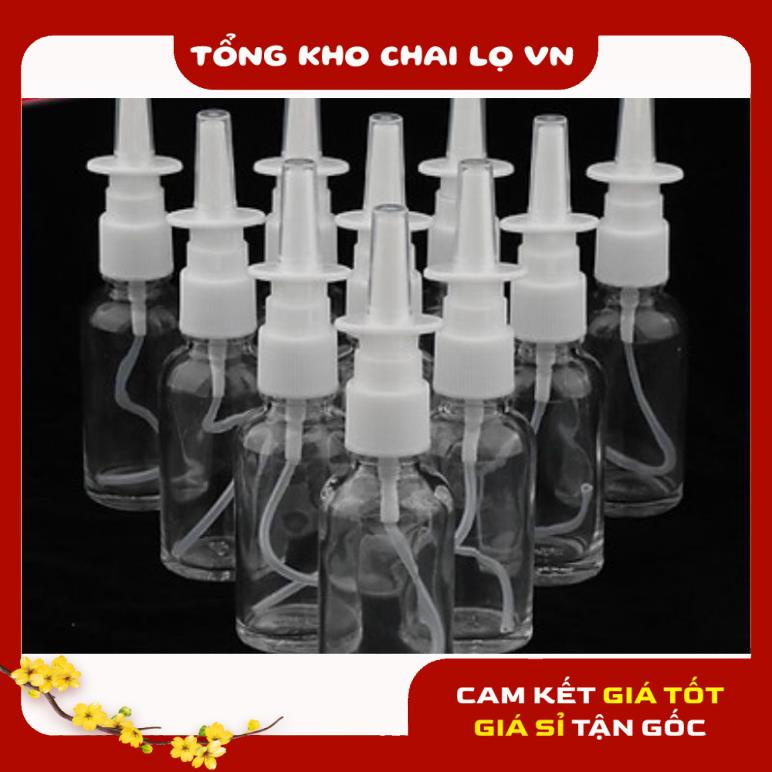 [SIÊU RẺ] Chai xịt mũi thẳng Thủy tinh 5ml,10ml,20ml,30ml đựng dung dịch , phụ kiện du lịch