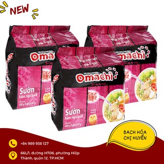 Lốc 5 gói mì khoai tây Omachi sườn hầm ngũ quả 80g