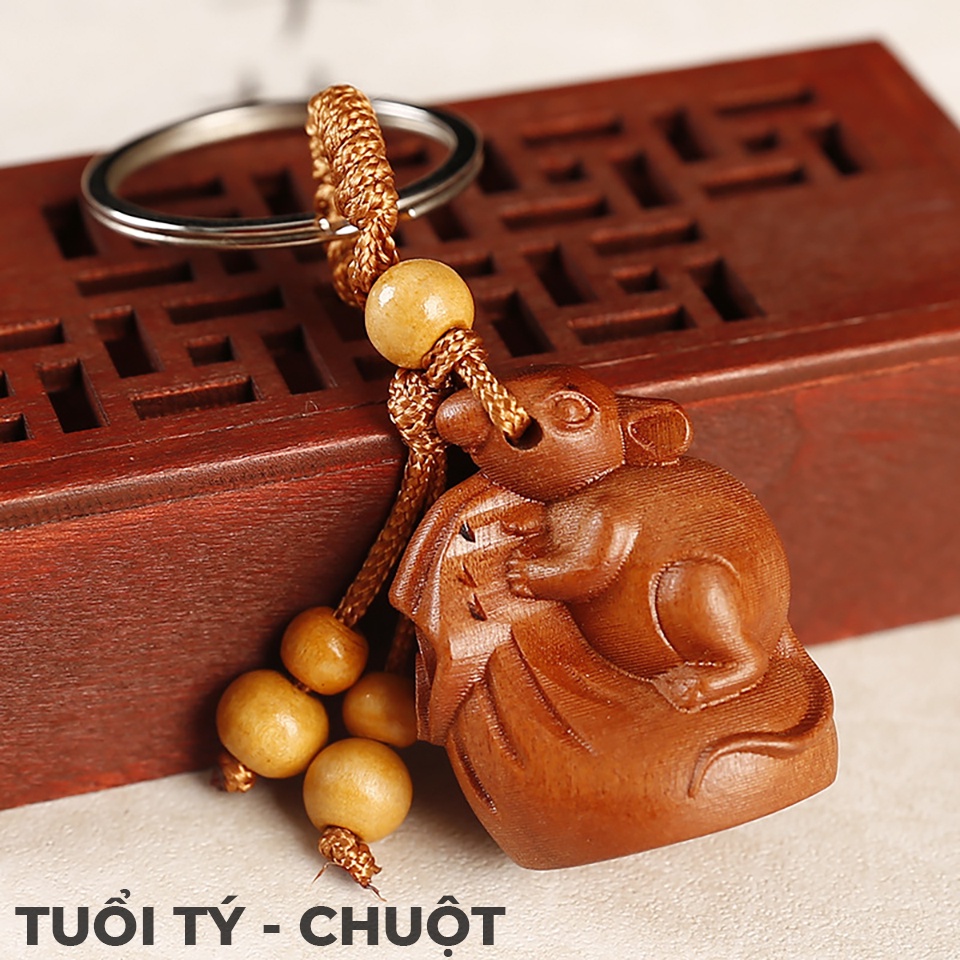 ✅ Móc Khóa Bằng Gỗ Quý 12 Con Giáp Phong Thủy Theo Bản Mệnh: Thu Tài, Hút Lộc, May Mắn, Bình An