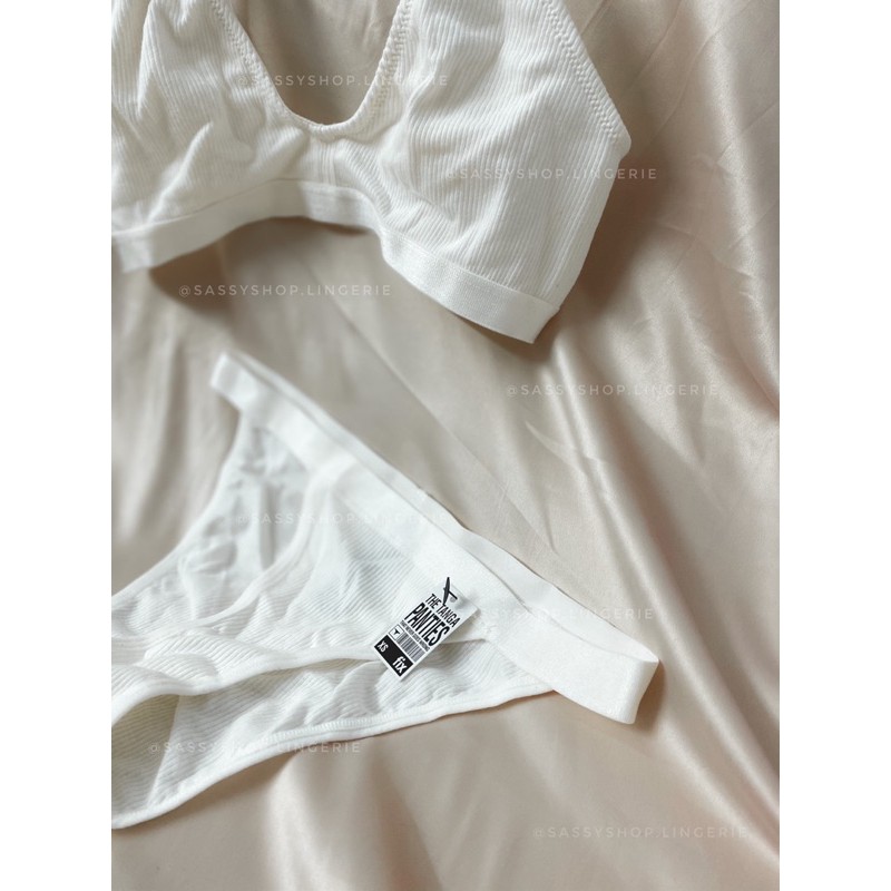 [HOT] SASSY Bộ đồ lót cotton gân mềm sexy thoải mái | BigBuy360 - bigbuy360.vn