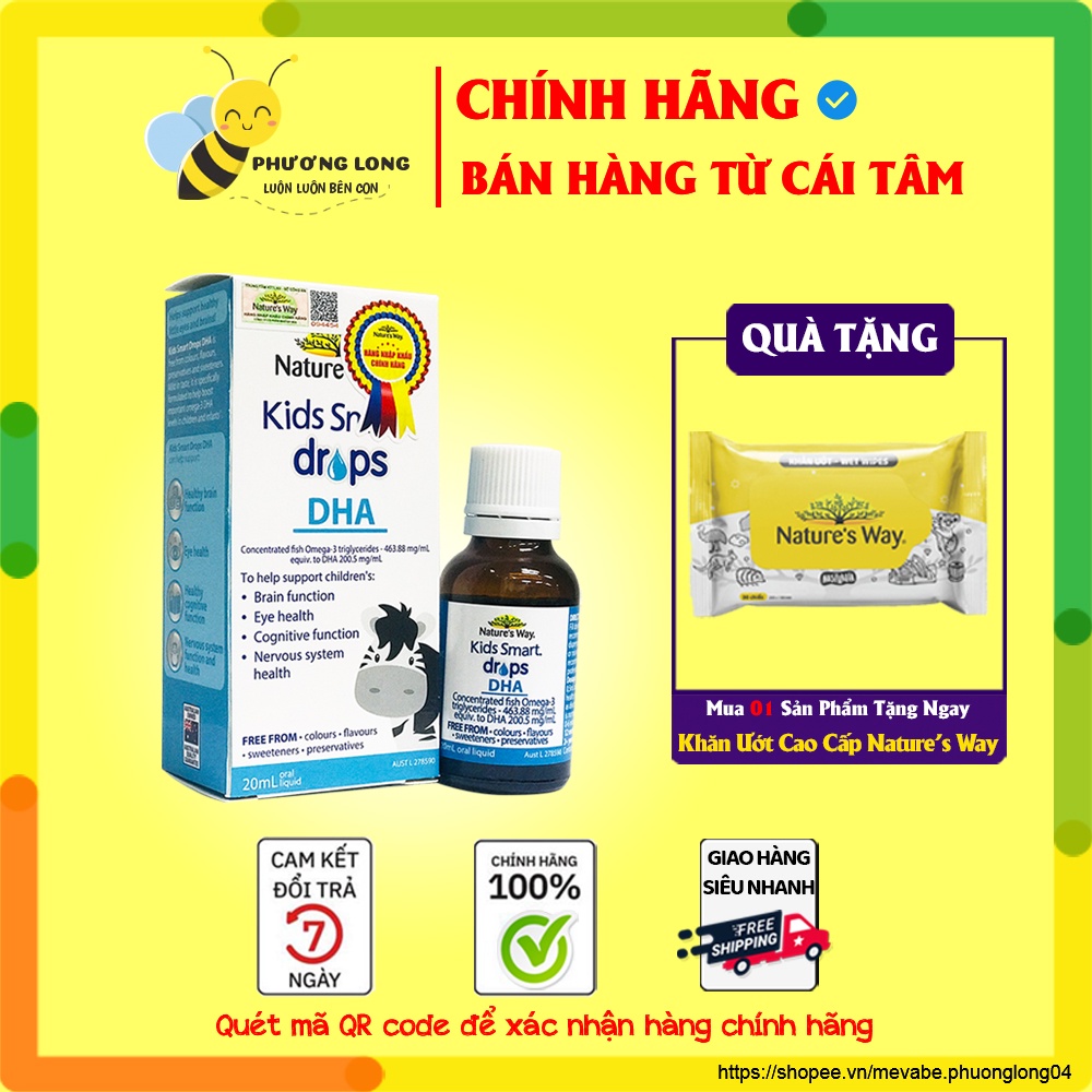 Thực phẩm chức năng Nature's Way Kids Smart Drops DHA 20ml