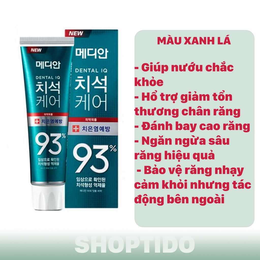 Kem đánh răng Hàn Quốc trắng răng MEDIAN DENTAL IQ 93% 120g Trắng Răng Giảm Ố Loại Bỏ Mùi Hôi KDR1