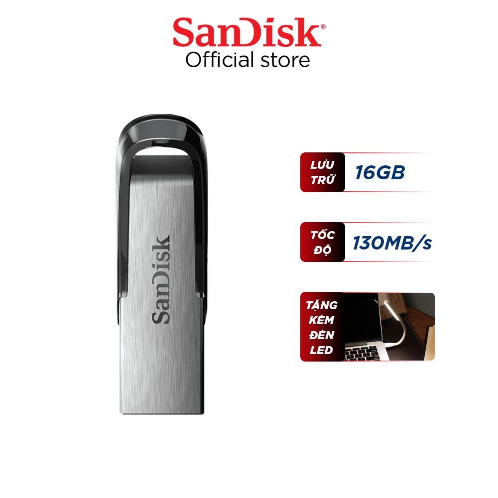 USB 3.0 SanDisk CZ73 Ultra 16GB upto 100MB/s tặng đèn LED USB