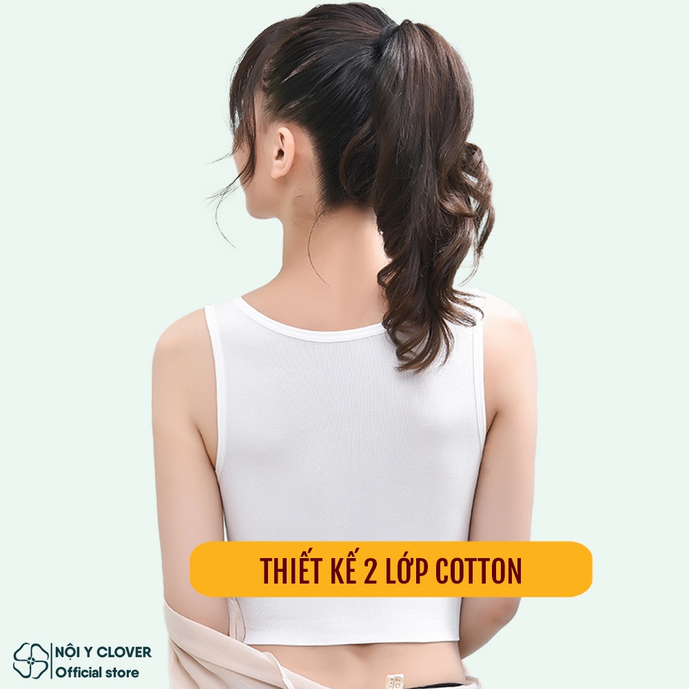 Áo Lót Nữ Cotton Dán Dài [Có Mút Ngực], Áo Thun 3 Lỗ  Thể Thao Tập Gym - 855
