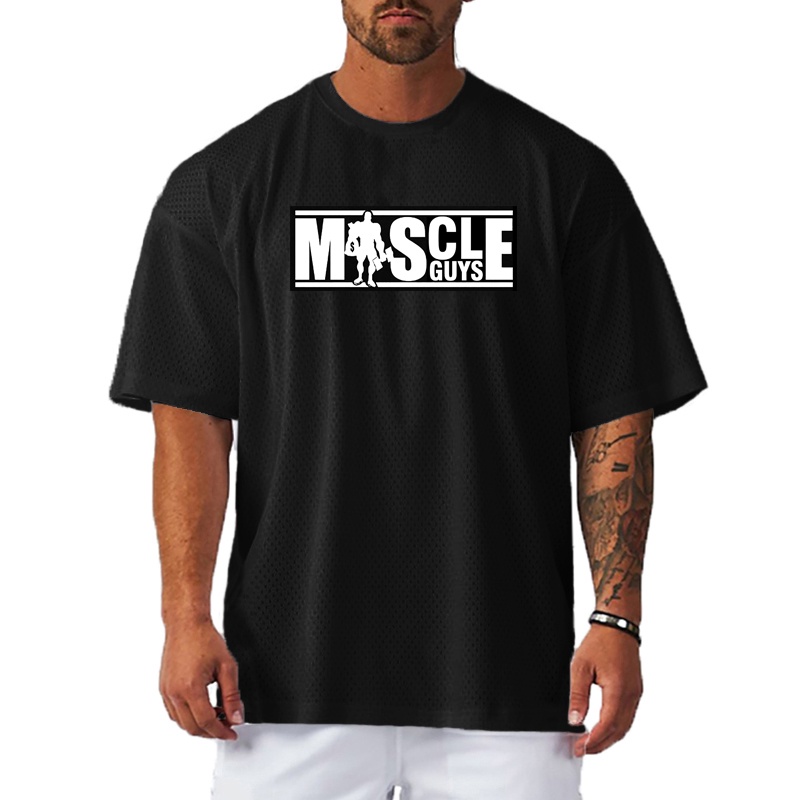 Áo Thun Thể Thao Tay Ngắn Phối Lưới Khô Nhanh Thời Trang Cho Nam