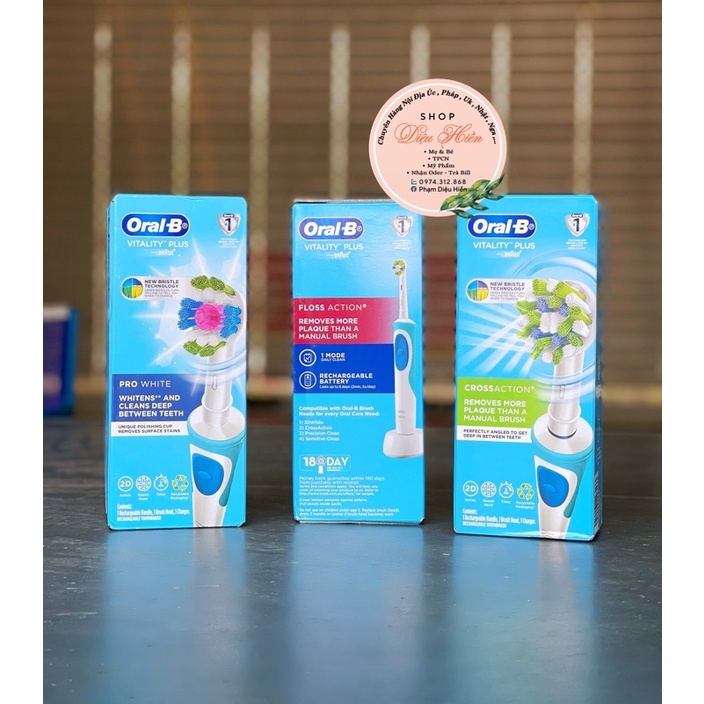 Bàn chải điện Oral-B úc, đủ mẫu