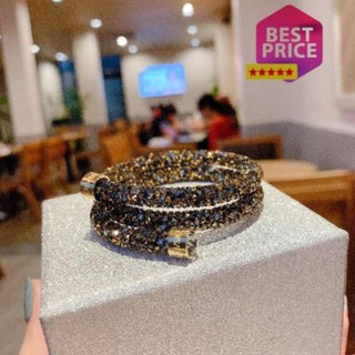 [ma209] [Chính Hãng] Vòng Tay Swarovski Crystaldust Màu Vàng Đen-Size S