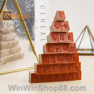 Bộ con dấu Alphabet (hộp thiếc) - Muasamhot1208