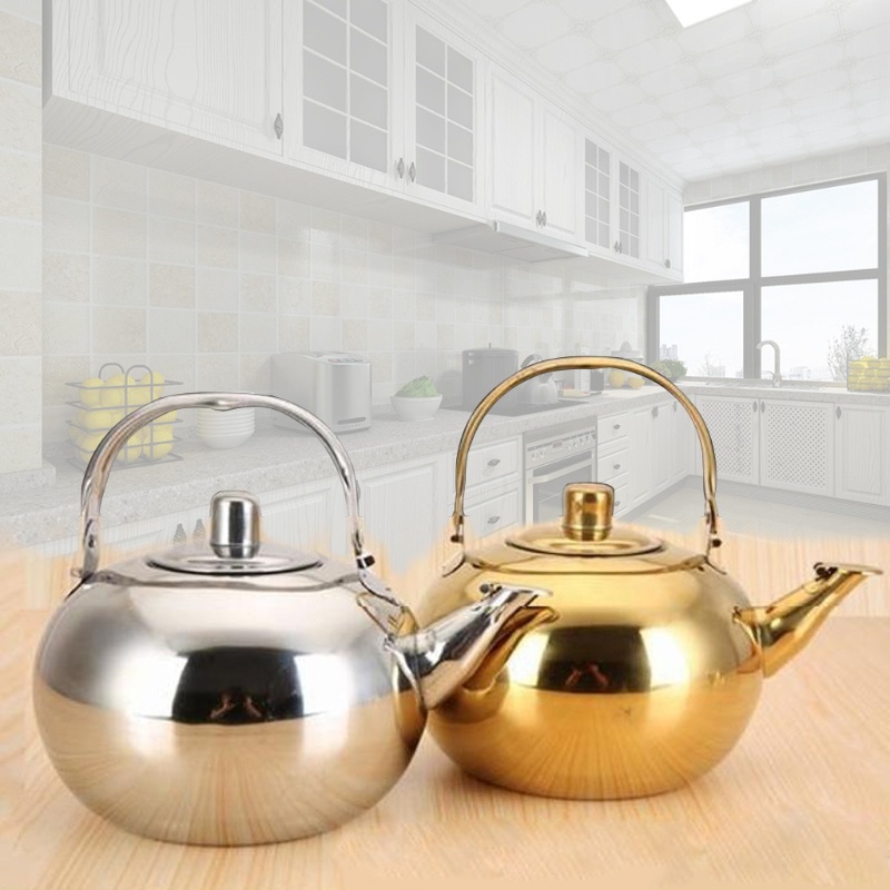 Ấm Trà / Cà Phê Bằng Thép Không Gỉ Kèm Đồ Lọc Lá