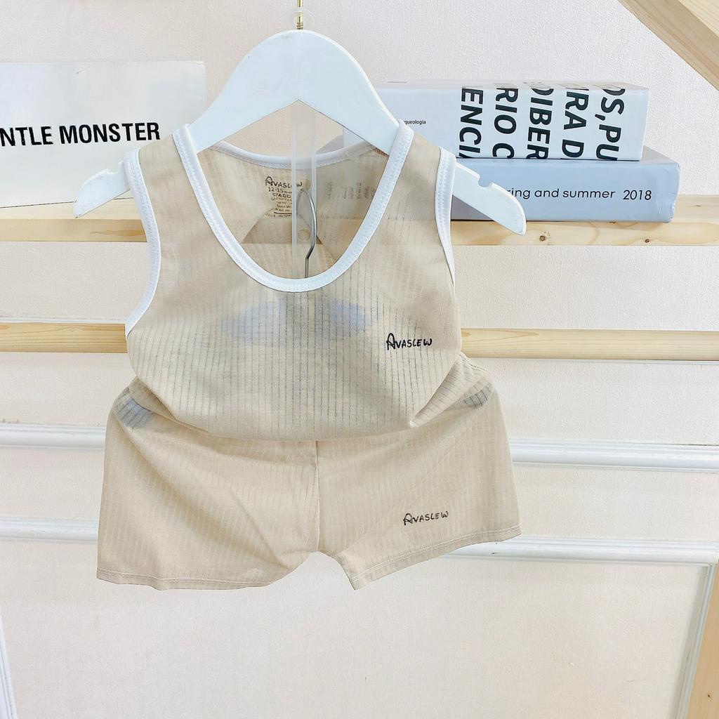 Set 5 bộ ba lỗ cho bé sơ sinh 3-13kg vải tăm tre mỏng mát- BO73-COMBO5