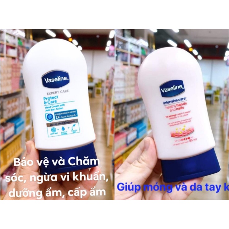 Kem dưỡng da tay và móng tay Vaseline Intensive Care 85g