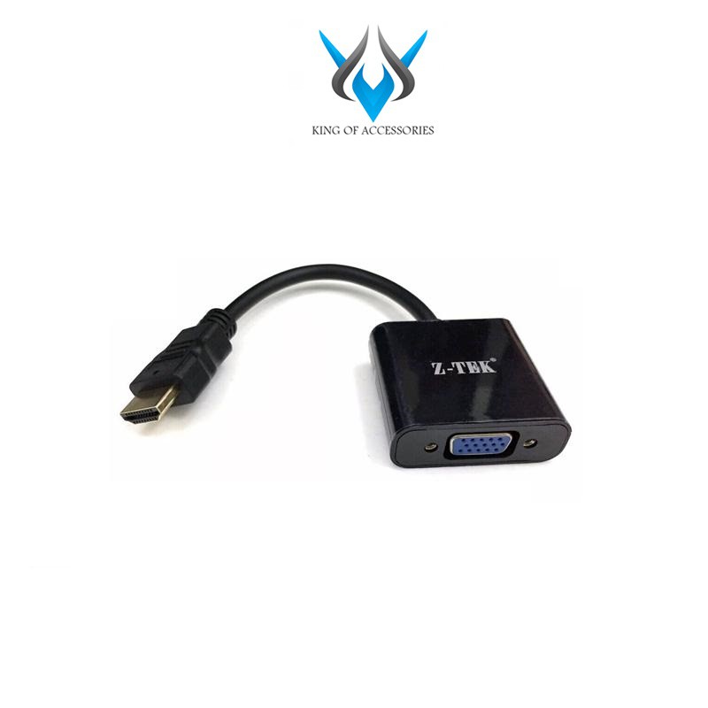 Cáp chuyển tín hiệu từ HDMI qua VGA ZTEK ZY053K - hỗ trợ FullHD 1080p (đen)