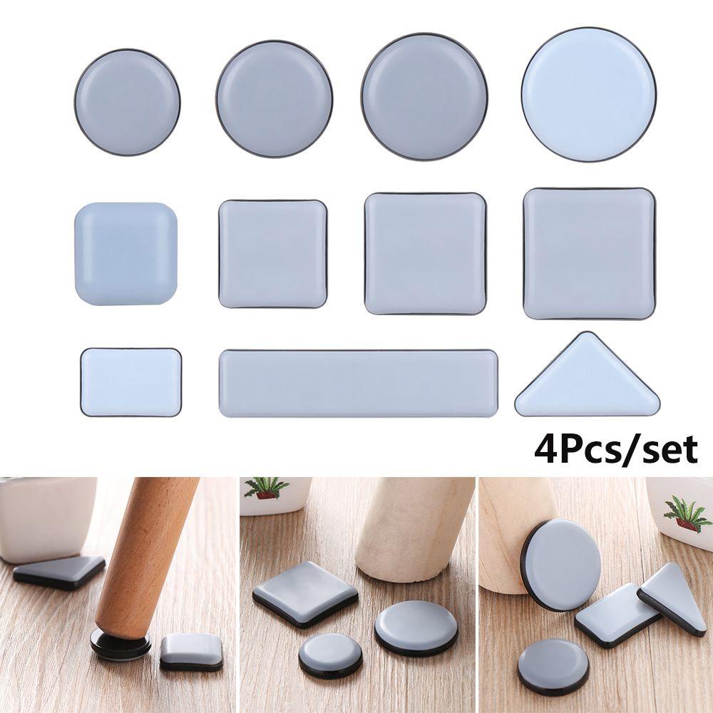 Set 4 Miếng Đệm Chân Bàn / Ghế Sofa Tự Dính Chống Va Chạm Dễ Di Chuyển