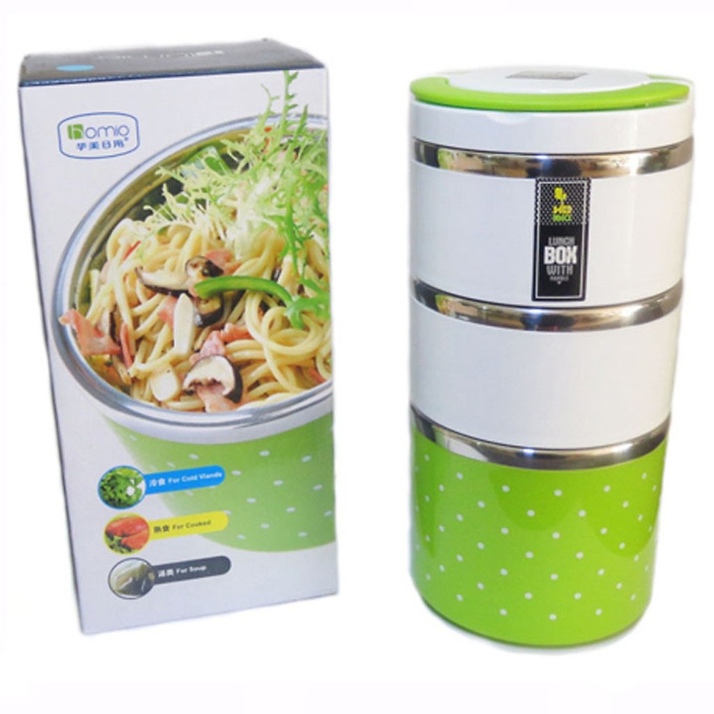 Hộp Đựng Cơm Giữ Nhiệt 3 Tầng Omeo