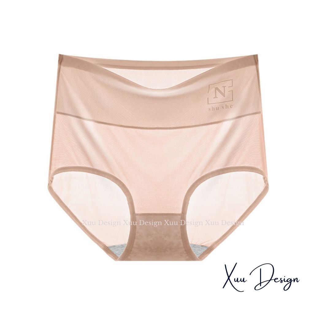 Quần lót nữ Xuu chất cotton lạnh cao cấp, cạp cao có lỗ thoáng khí - QC111