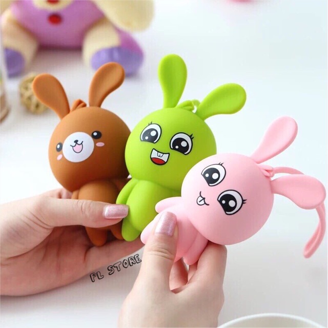 Móc khoá silicon hình thỏ