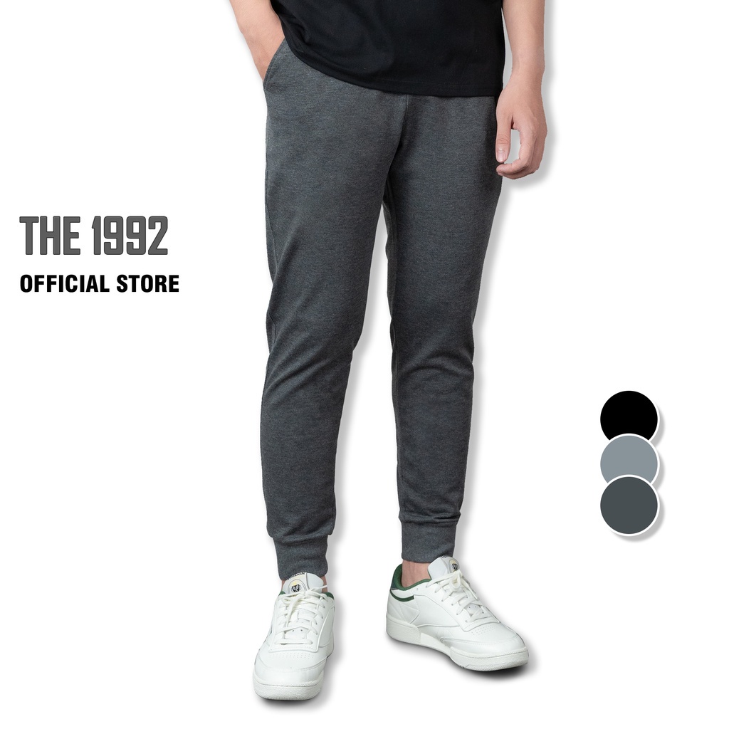 Quần Jogger nỉ nam THE 1992 thể thao vải trơn 3 màu - Hàng mới về