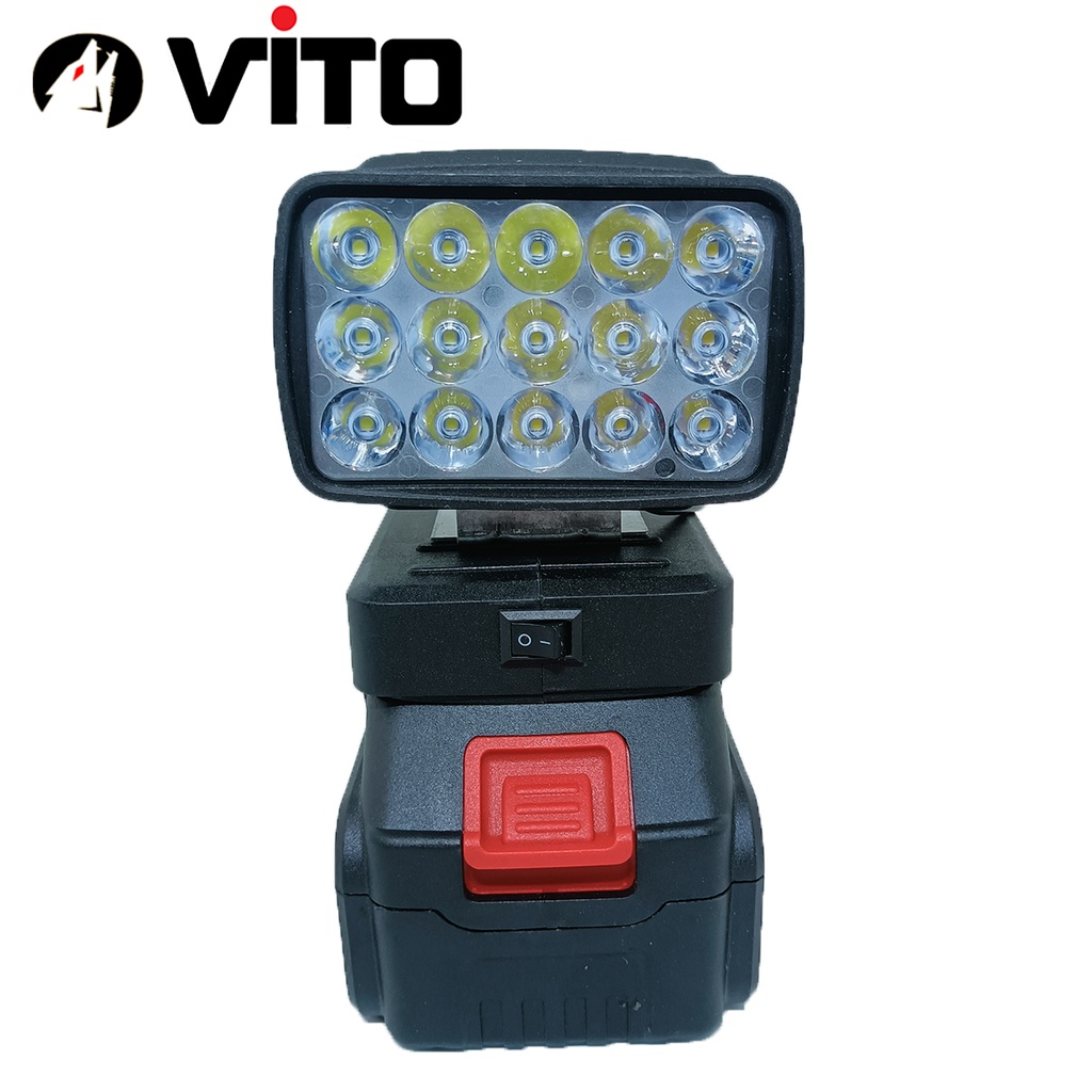 [KHÔNG KÈM PIN] Đèn Pin 15 LED VITO Dùng Pin MAKITA Sử Dụng Pin Máy Công Cụ